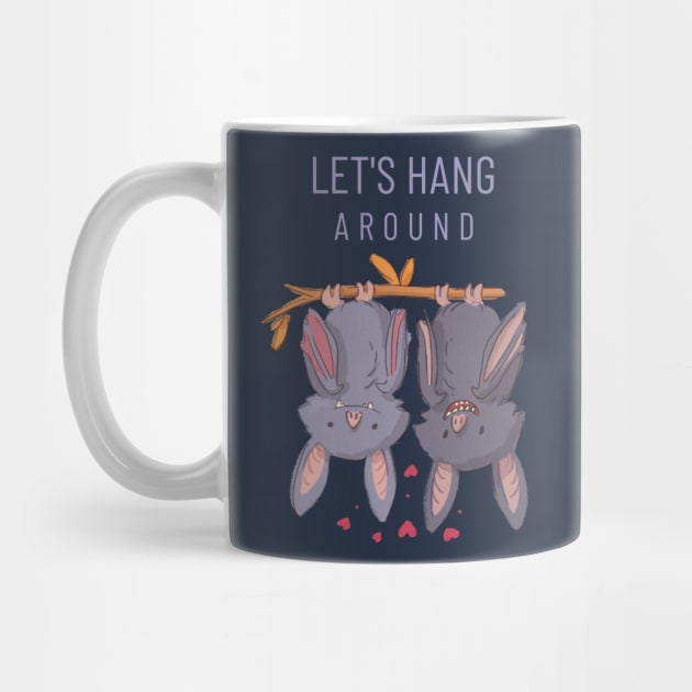 Let's Hang Around Cute Bats by CLPDesignLab